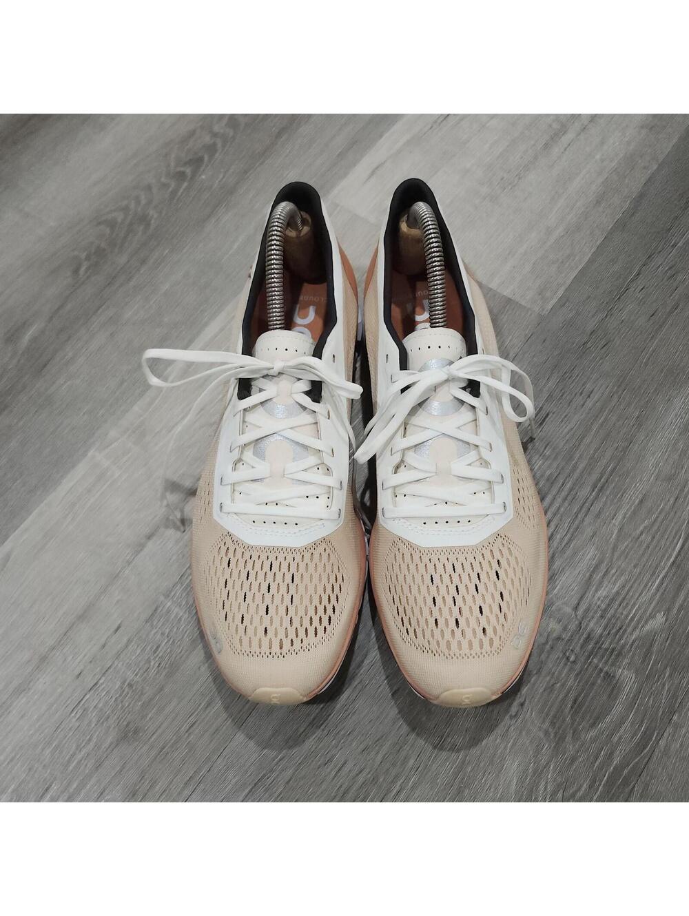 On Cloudboom Savannah/White Running Gym Exercise Train Casual Shoes Womens 10 - Picture 3 of 7